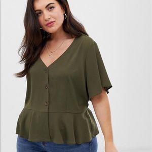 ASOS/ BraveSoul Tea Blouse with Button Front